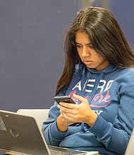 Boys & Girls Clubs of Greater Houston has launched ON DEMAND Club Experience,
a virtual platform providing innovative, at-home learning for Club members during the Houston-
area stay-at-home order. Pictured here is Abigail Ruiz of the Houston Texans Teen Club. Photo by
Henrich Perez.