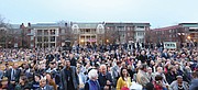 Before:
Hundreds of people gather on the grounds of the Virginia Museum of Fine Arts for the unveiling of artist Kehinde Wiley’s equestrian statue, “Rumors of War,” on Dec. 10, 2019.