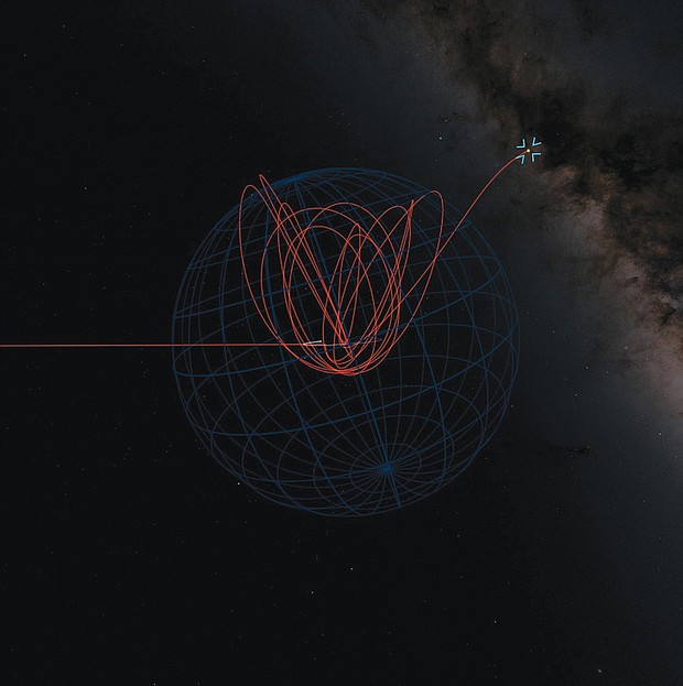 An illustration by Evans & Sutherland Digistar 6/Science Museum of Virginia as part of their virtural platform to illustrate whether or not Earth really has a second moon.