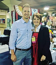 Connor Brostek and mom Jan Brostek, owners Sew It Online