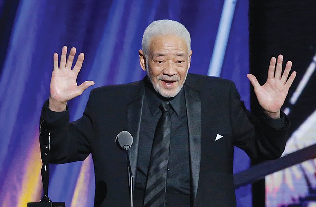 Bill Withers speaks at his induction into the Rock and Roll Hall of Fame in April 2015.
