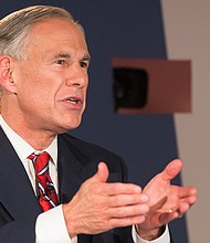 (Photo: Texas Republican Gov. Greg Abbott speaks at the gubernatorial debate at the LBJ Presidential Library in Austin, Texas. / Jay Godwin / Wikimedia Commons)