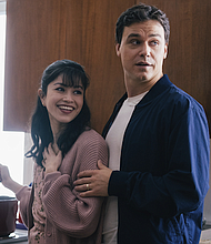 (L to R) Dani Montalvo as Lorena Bobbitt and Luke Humphrey as John Bobbitt