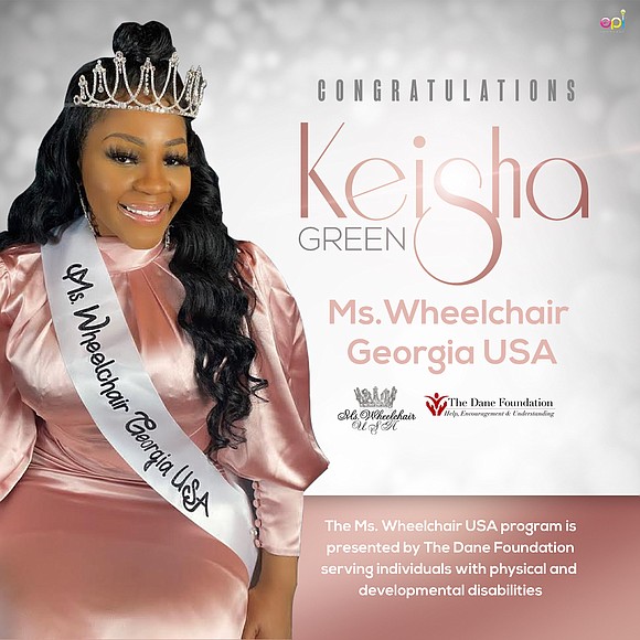 EpiMediaGroup, LLC Client Keisha Green is Crowned Ms. Wheelchair Georgia USA