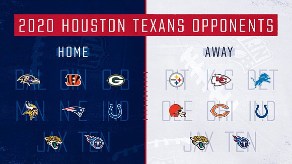 The Houston Texans 2020 regular season schedule kicks off with a primetime matchup at the defending Super Bowl Champion Kansas …