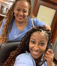 KeAnna Parker and her mother Leslie Parker both work at South Pointe Nursing and Rehabilitation Center. Both contracted COVID-19 in April and have since recovered. KeAnna is back at work and Leslie is at home. They have a Go Fund Me set up for Leslie Parker for her lost wages. Photo courtesy of KeAnna Parker