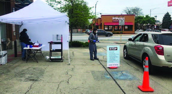 A COVID-19 testing site opened at the former site of Walgreens at 347 E. 95th St. Ninth Ward Alderman Anthony A. Beale said Walgreens has been in the community for years and wanted to give back.
Photo courtesy of Alderman Anthony A. Beale