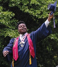 LAMAR TRUEHEART, George Wythe High Scho, 4.35 GPA. Attending Christopher Newport University in Newport News in the fall, where he wants to major in computer engineering. Son of Tonya Trueheart and Larry Trueheart Sr. He credits his parents for helping him on this “remarkable journey.” He says COVID-19 “has been a difficult time for all of us. Due to staying indoors, I have been gaming as one of my pastimes and took a new interest in baking,” he said. What does he see as the silver lining? “This allows us to appreciate the little things that we would normally take for granted.”