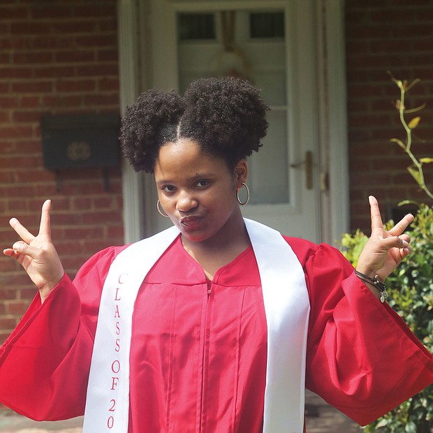 AMIA GRAHAM, Thomas Jefferson High School, 4.9677 GPA. Attending the University of Virginia in Charlottesville in the fall, where she wants to earn a nursing degree. Daughter of Tomeka Graham and Aaron Graham. “The pandemic has given me the opportunity to learn more about myself without the added pressures of socialization,” she said. “I have been given time to focus on myself and figure out what I want and plan how I will accomplish it. This pandemic has also taught me to value the little things in life and appreciate all of my blessings and the people in my life. Another silver lining is that I get to spend a lot more time with my dog, Rocco.”