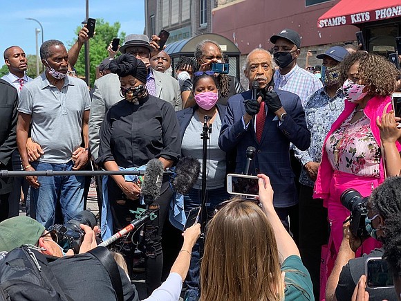 Eric Garner’s mother Gwen Carr accompanied Rev. Al Sharpton as they appeal for justice and accountability in the wake of ... Eric Garner’s mother Gwen Carr accompanied Rev. Al Sharpton as they appeal for justice and accountability in the wake of ...