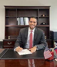Chris Hollins was sworn in as Harris County Clerk