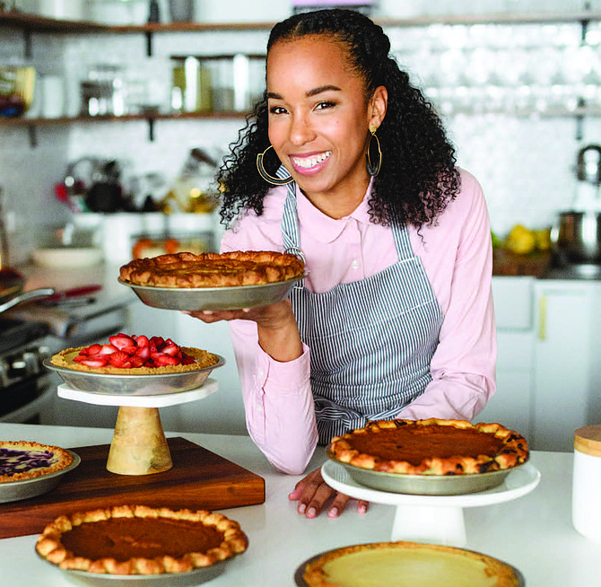 Maya-Camille Broussard founded Justice of the Pies in 2014. Since COVID-19 resulted in a decrease in business, Broussard has pivoted to offering subscription-based cooking classes. Photo courtesy of Maya-Camille Broussard