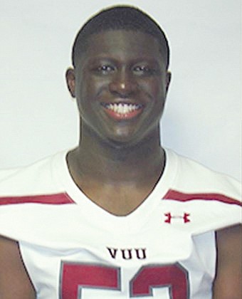 Emmanuel Antwi was No. 53 on the football field and No. 1 in the classroom at Virginia Union University.