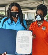 Founder/Director of Beyond Fostering, Inc. Nikki Jackson and Congresswoman Sheila Jackson Lee