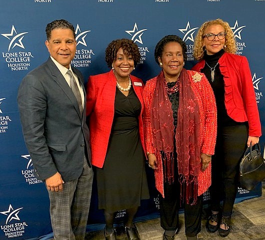 Houston Style Magazine Publisher Francis Page, Jr., S.A.F.E. Diversities Founder Thelma "MiMi" Scott, Congresswoman Sheila Jackson Lee, and Director of Diversity Strategies for Macy’s Kristyn Page