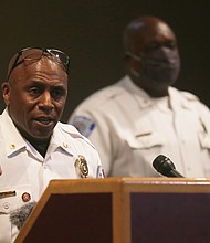 Interim Chief William “Jody” Blackwell refuses to answer any questions about his fatal shooting of Jeramy O. Gilliam in 2002 during his introductory news conference last week at the Richmond Police Training Academy.