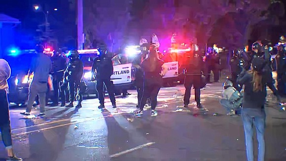 Riot-clad police officers confronted a couple of hundred of Black Lives Matter protestors in north and northeast Portland Tuesday night ... Riot-clad police officers confronted a couple of hundred of Black Lives Matter protestors in north and northeast Portland Tuesday night ...