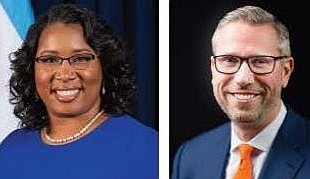 Left : Chicago City Treasurer Melissa Conyears-Ervin (pictured), along with Illinois State Treasurer Michael Frerichs, will co-chair the Advancing Equity in Banking Commission, along with CEOs of BMO Financial Group, Northern Trust, First Midwest Bank Bankcorp and Wintrust Financial. Photo courtesy of Melissa Conyears-Ervin.    Right: Michael Frerichs is the Illinois State Treasurer. He will co-chair the Advancing Equity in Banking Commission with Chicago City Treasurer Melissa Conyears-Ervin. Photo courtesy of Michael Frerichs