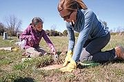 Cleanup in Woodland Cemetery