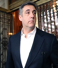 Michael Cohen, the former personal attorney to President Donald Trump, prepares to speak to the media before departing his Manhattan apartment for prison on May 06, 2019 in New York City./Credit:	Spencer Platt/Getty Images