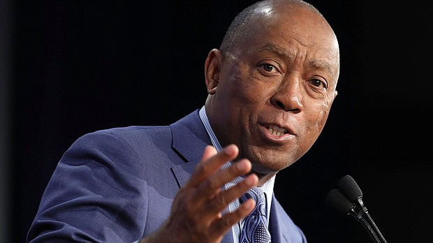 Houston Mayor Sylvester Turner is being sued by the Texas Republican Party for canceling a contract to hold the state party's convention in the city.
Credit:	Chip Somodevilla/Getty Images