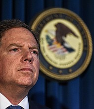 US Attorney for the Southern District of New York Geoffrey Berman announces charges against Jeffery Epstein on July 8, 2019 in New York City. Epstein will be charged with one count of sex trafficking of minors and one count of conspiracy to engage in sex trafficking of minors./Credit:	Stephanie Keith/Getty Images