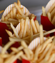 McDonald's fries are offered at McDonald's at Made In America Festival on September 2, 2018 in Philadelphia, Pennsylvania./Credit:	Dave Kotinsky/Getty Images for McDonald's
