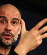 Pep Guardiola is yet to win the Champions League with Man City./Credit:	Angel Martinez/Getty Images Europe/Getty Images