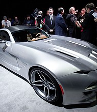 The Fisker Force 1 sports car is revealed to the news media at the 2016 North American International Auto Show January 12th, 2016 in Detroit, Michigan. The body of the Force 1 is all carbon fiber, and the limited-edition vehicle will be priced just under $300,000. The NAIAS runs from January 11th to January 24th and will feature over 750 vehicles and interactive displays./ Credit:	Bill Pugliano/Getty Images