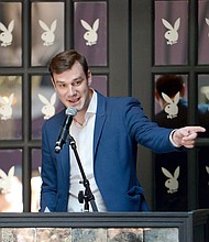 Cooper Hefner speaks onstage at Playboy's 2018 Playmate of the Year Celebration at Beauty & Essex on May 4, 2018, in Los Angeles, California.
Credit:	Charley Gallay/Getty Images for Playboy