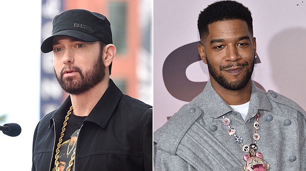 Kid Cudi and Eminem released their first collaboration on Friday titled "The Adventures of Moon Man & Slim Shady." The song touches on a number of topics, from people refusing to wear masks to police brutality./Credit:	Getty