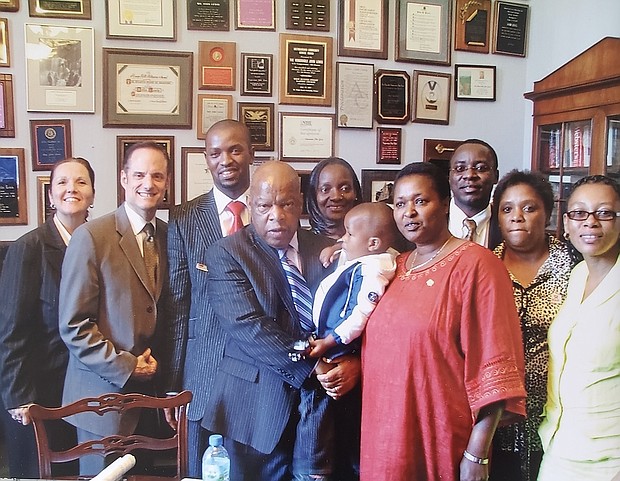 John Lewis photo w AHF Africa staff