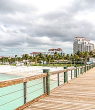 The Bahamas banned flights from the US and other hard-hit countries in effort to contain coronavirus spread./Credit:	Melissa Alcena/Bloomberg/Getty Images