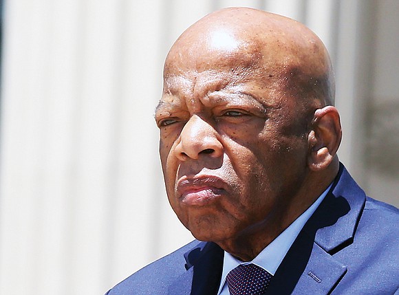 Congressman John Lewis of Georgia, a lion of the Civil Rights Movement whose bloody beating by Alabama state troopers in ...