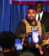 Kanye West makes his first presidential campaign appearance, Sunday, July 19, in North Charleston, S.C. Mr. West delivered a lengthy monologue touching on topics from abortion and religion to international trade and licensing deals.