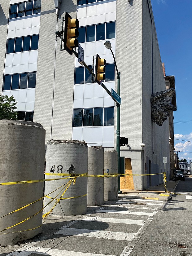 Grace Street once again is open in front of Richmond Police Department’s Headquarters at 200 W. Grace St. Concrete barriers filled with gravel blocked traffic beginning around June 16.