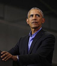 Former President Barack Obama on Monday issued his first wave of 2020 down-ballot endorsements and backed more than 100 Democratic candidates with the goal of helping Democrats keep control of the House of Representatives, win a majority of the Senate and win at the state level ahead of redistricting./Credit:	Bill Pugliano/Getty Images