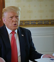 President Donald Trump said the United States' staggering death toll from coronavirus "is what it is" in a new interview./Credit:	HBO/Axios