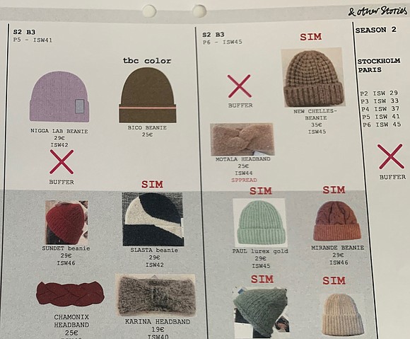 An internal photo uploaded to a product overview system named a purple hat as 'Nigga Lab Beanie,' last month at …