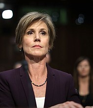Former acting US Attorney General Sally Yates testifies in 2017 before the Senate Judiciary Committee's Subcommittee on Crime and Terrorism on Capitol Hill in Washington, DC.
Credit:	Chip Somodevilla/Getty Images