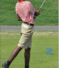 J.J. takes a swing.