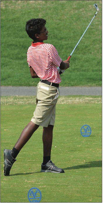 J.J. takes a swing.