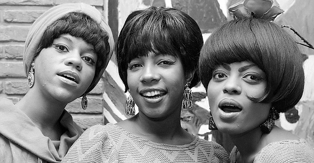 Florence Ballard, left, with Mary Wilson and Diana Ross.