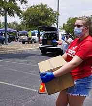 Wells Fargo is working with Feeding America in multiple U.S. locations to provide drive-up food distributions San Antonio, TX