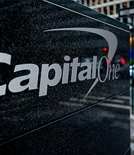 The US government and Federal Reserve took action against Capital One in response to the bank's massive 2019 data breach./Credit:	Johannes Eisele/AFP/Getty Images