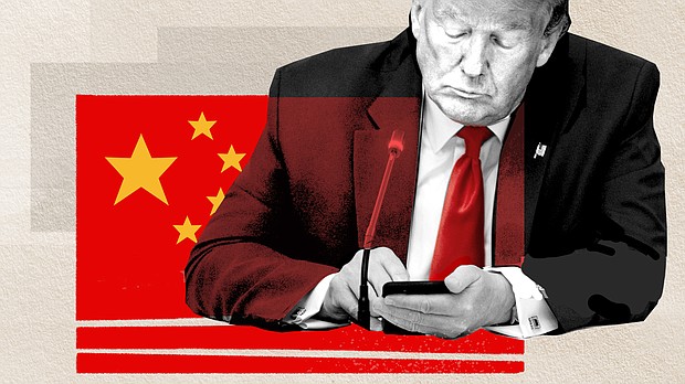 Researchers at the Institute for Strategic Dialogue (ISD), a London-based think tank, say they have found pro-Chinese Communist Party (CCP) accounts spamming the replies of the President and other US officials about Covid-19 on Twitter./Credit:	Photo-Illustration: CNN/Gettyy Images