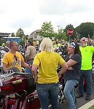 On bikes, in cars, trucks, and emergency vehicles, and wearing or riding with something yellow, which is Linda Stoltzfoos' favorite color, thousands of people gathered in Lancaster County./Credit:	WPMT