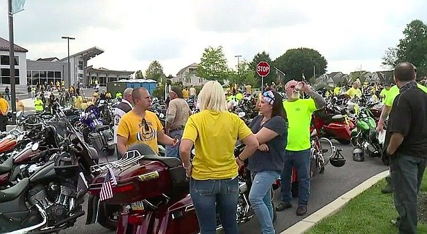 On bikes, in cars, trucks, and emergency vehicles, and wearing or riding with something yellow, which is Linda Stoltzfoos' favorite color, thousands of people gathered in Lancaster County./Credit:	WPMT
