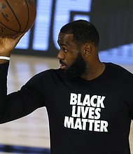 NBA star LeBron James says the league won't miss Donald Trump's viewership after the US President criticized players for kneeling during the national anthem./Credit:	Kevin C. Cox/Getty Images