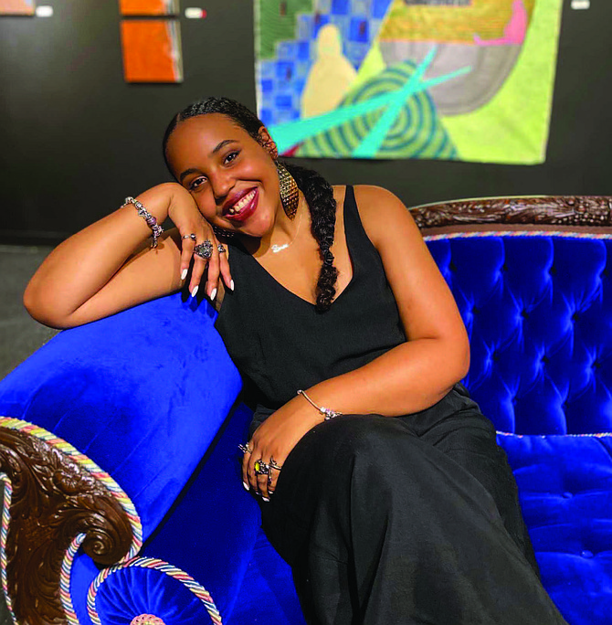 Sage Smith is a multidisciplinary artist and Chicago native who created her 16-piece exhibit, “The Barriers That Create Us,” specifically to showcase for her first solo show. Photo courtesy of Sage Smith